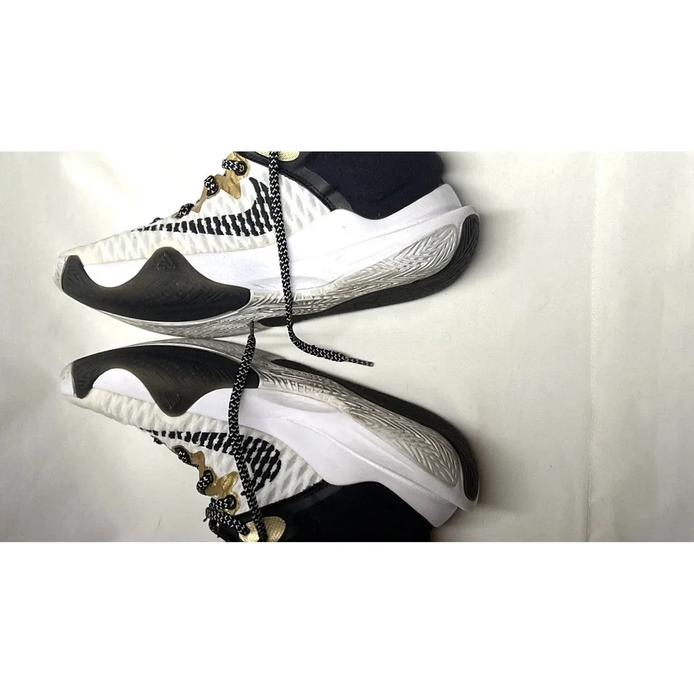 Nike Giannis Immortality Men's Basketball Sneakers White Gold Black Mesh Low Top